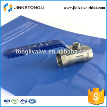 JKTL1B022 resorte cargado 1pc forjó mini válvula de bola del vapor del acero inoxidable